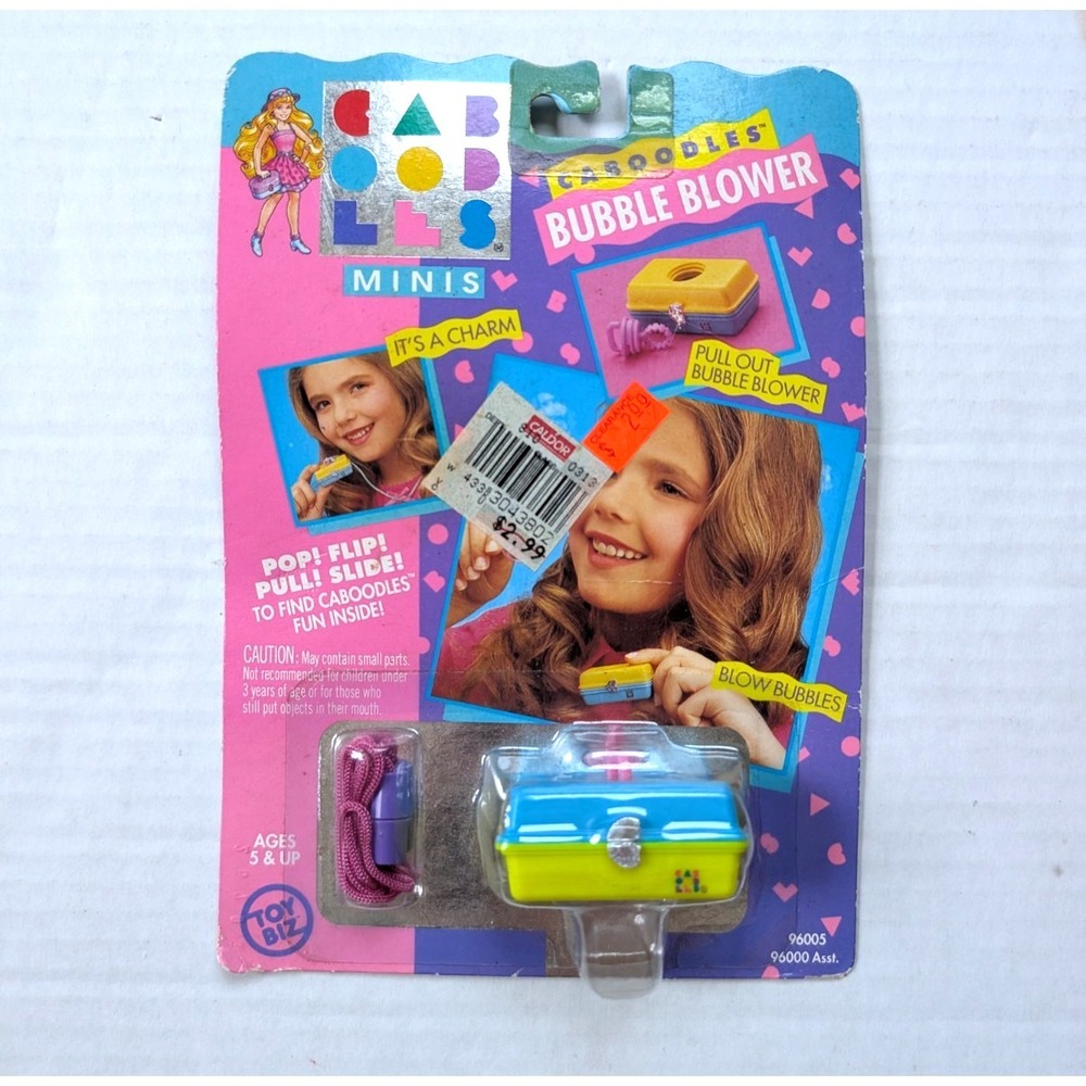 Vintage Mini Caboodle Bubble Blower Necklace 1993 NIB Toy Biz